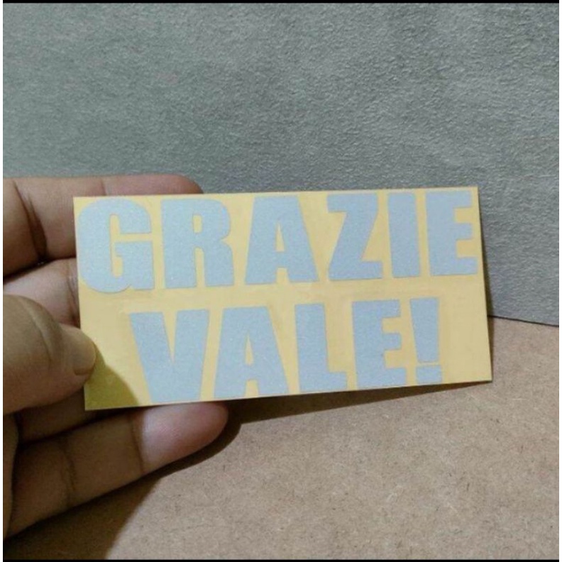 stiker motor stiker cuting logo grazie vale! viral kekinian anti air