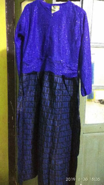 Tasyananu_batik Couple Gamis Brokat Aksara 2507 / Tamara Himalaya 2507