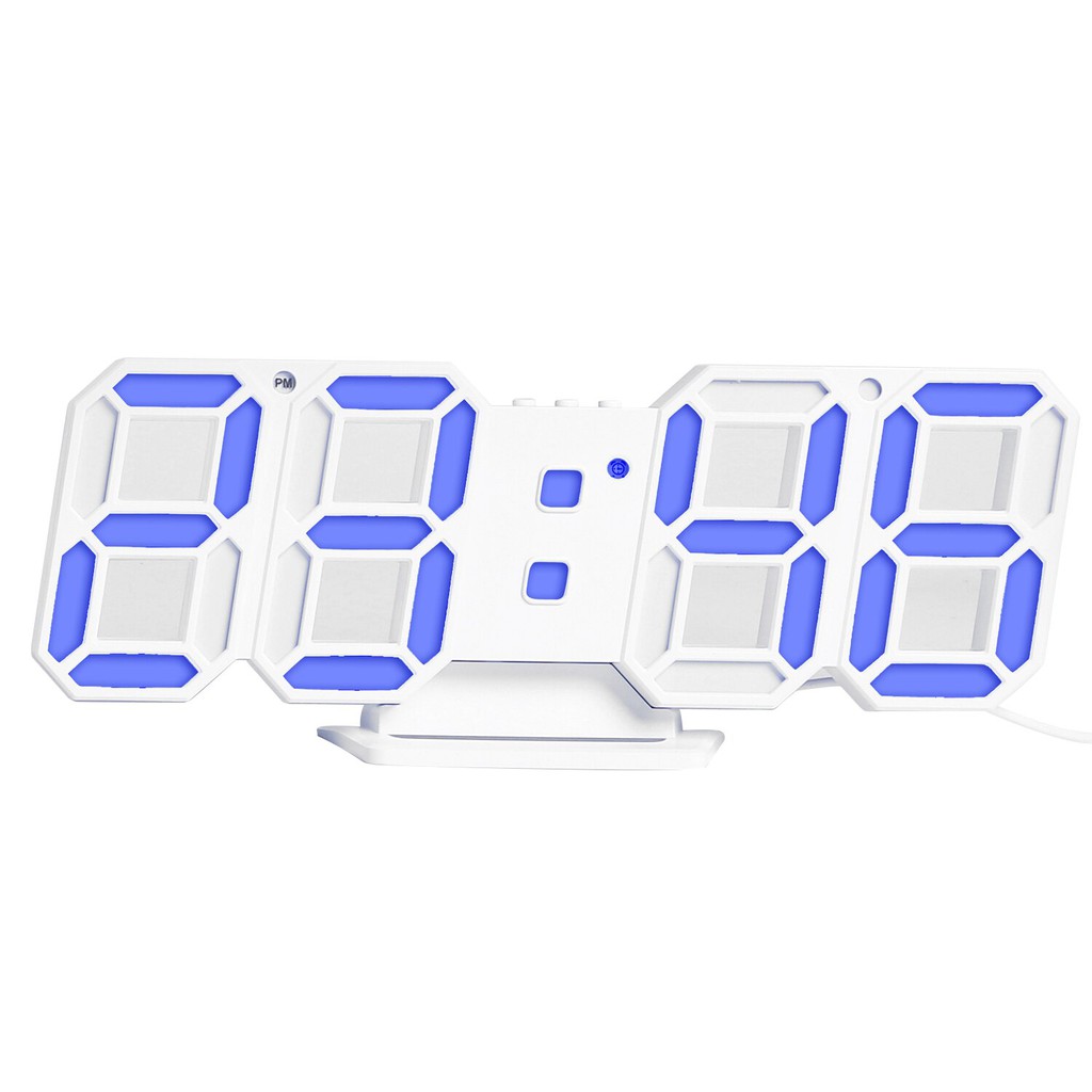 Import Wall Glowing Hanging Clocks 3d Led Digital Clock Led Clock Electronic Table Clock Alarm Shopee Indonesia