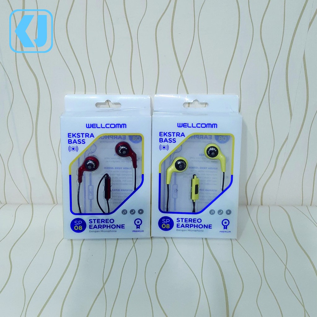 Headset / Erphone Wellcomm Sp08 Original basss mantap