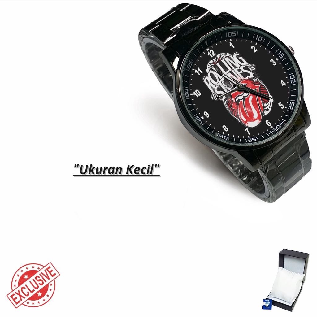 Jam Tangan Rantai Couple THE ROLLING STONES - 1 (Awesome)