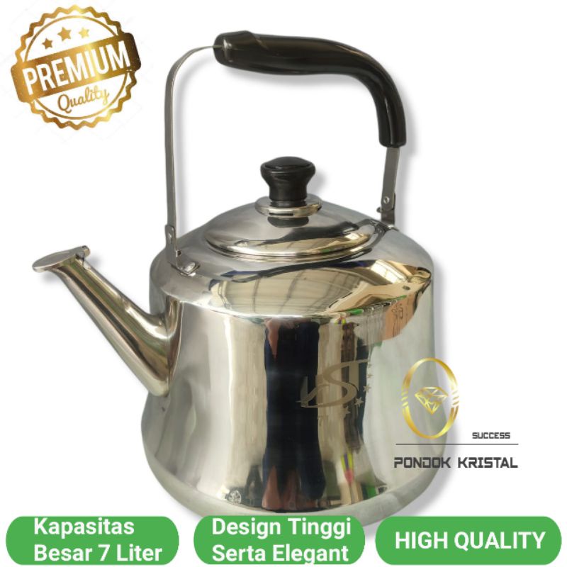 Ceret Bunyi Stainless Stell 7 Liter 28 Cm / Teko siul Masak Air Panas / Whistling Ketlle / Cerek