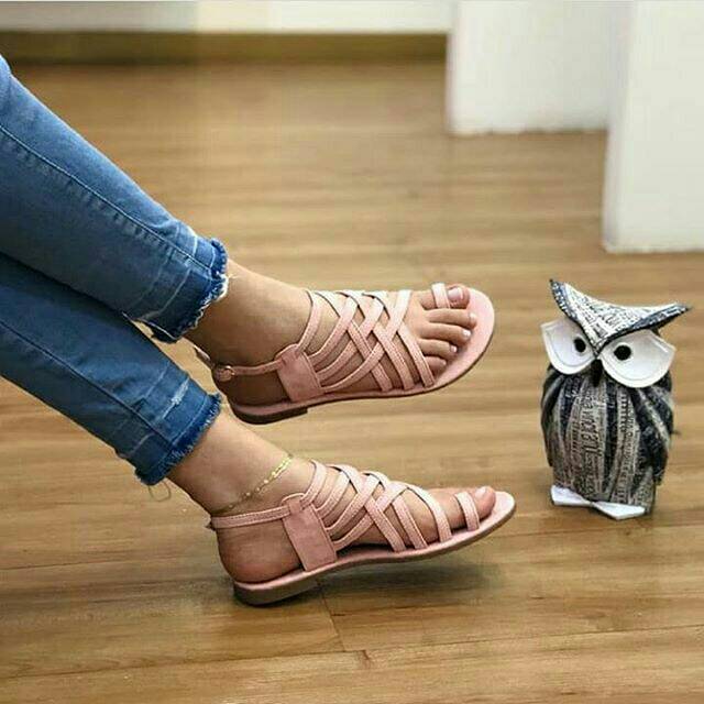 114 sepatu sandal gladiator wanita small & big size (jumbo)