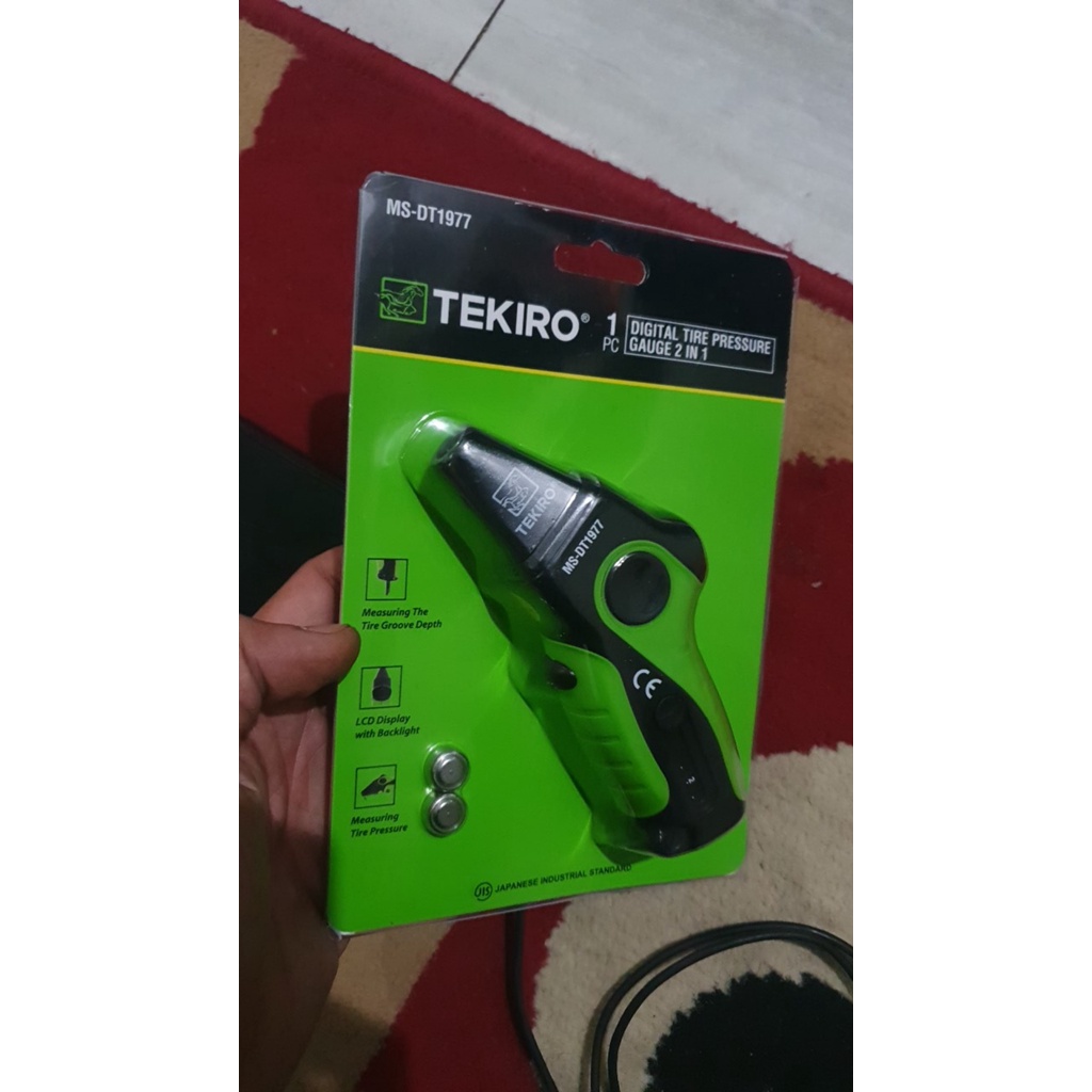 Digital tire pressure gauge TEKIRO 2 in 1 Tekiro Alat ukur tekanan angin ban Digital 2in1 MS-DT1977