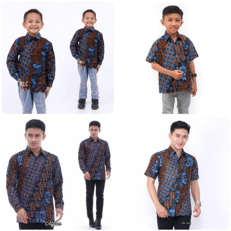 BAJU COUPLE AYAH ANAK, BATIK COUPLE AYAH DAN ANAK LENGAN PENDEK, KEMEJA BATIK PRIA TERBARU