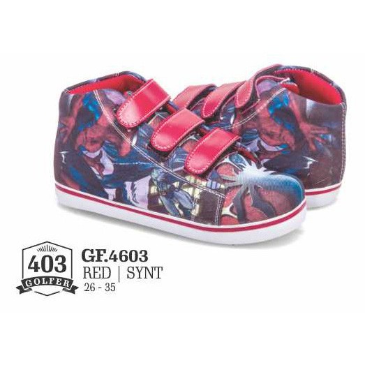 Sepatu Sneaker Anak / Sepatu Kets Anak Laki - Laki Spiderman Golfer GF 4603