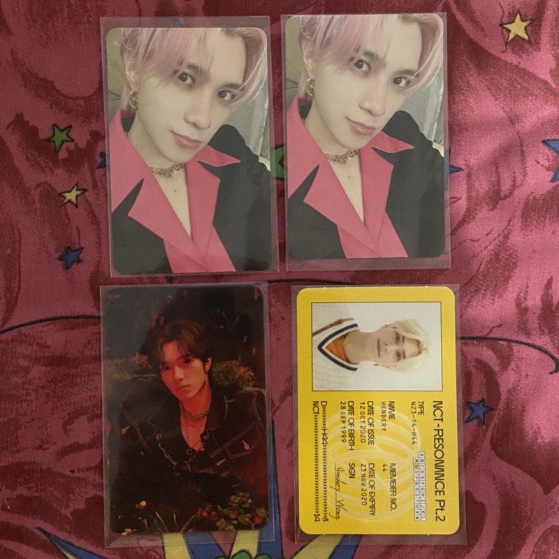 NCT / WAYV Hendery ID Card Arrival Bene PC owhat turn back time tbt photocard 2021