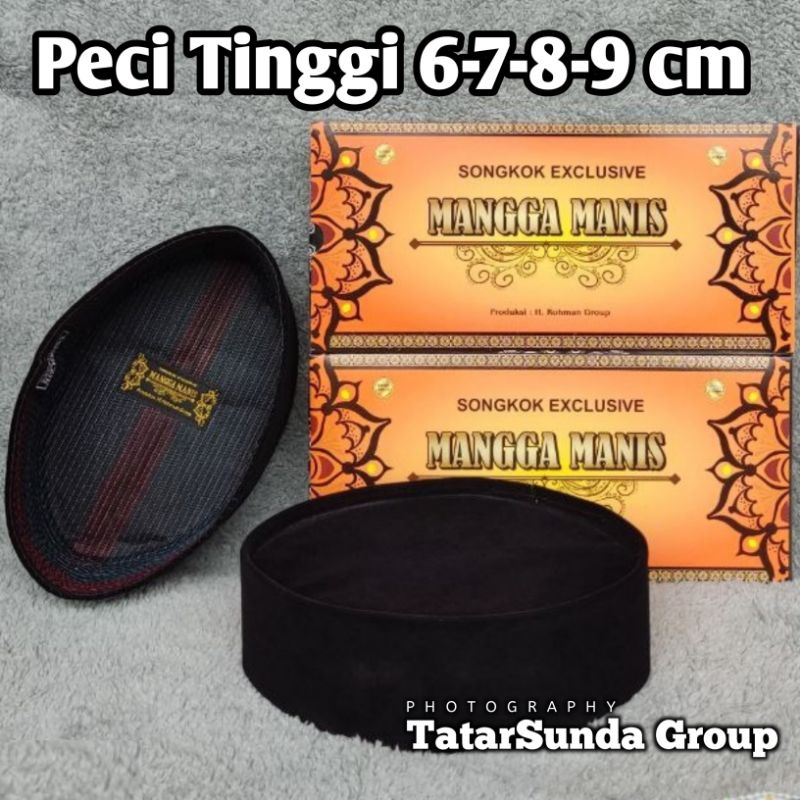 PECI HITAM POLOS TINGGI 6 CM 7 CM 8 CM 9 CM KOPIAH SONGKOK HITAM TINGGI 6CM 7CM 8CM 9CM MANGGA MANIS DAN MANGGA DUA