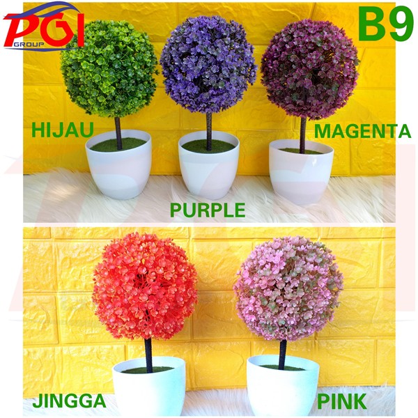 DC B ( B9 ) BUNGA BONSAI ORNAMEN BENTUK BULAT / TIDAK BISA MEMILIH