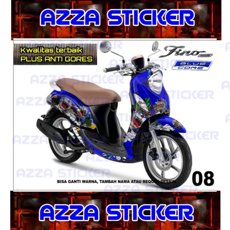 Stiker Dekal Vario Fino 125 Blue Core Striping Motor Fino 125 Blue Core Full Sticker Decal Fino 125 
