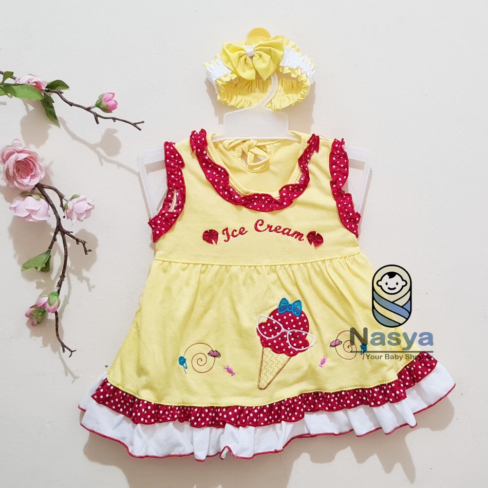 [P-001] Baju Bayi (0-6 bulan) / Dress Bayi Perempuan Motif Animal - Planet Kids (Planet Kid)