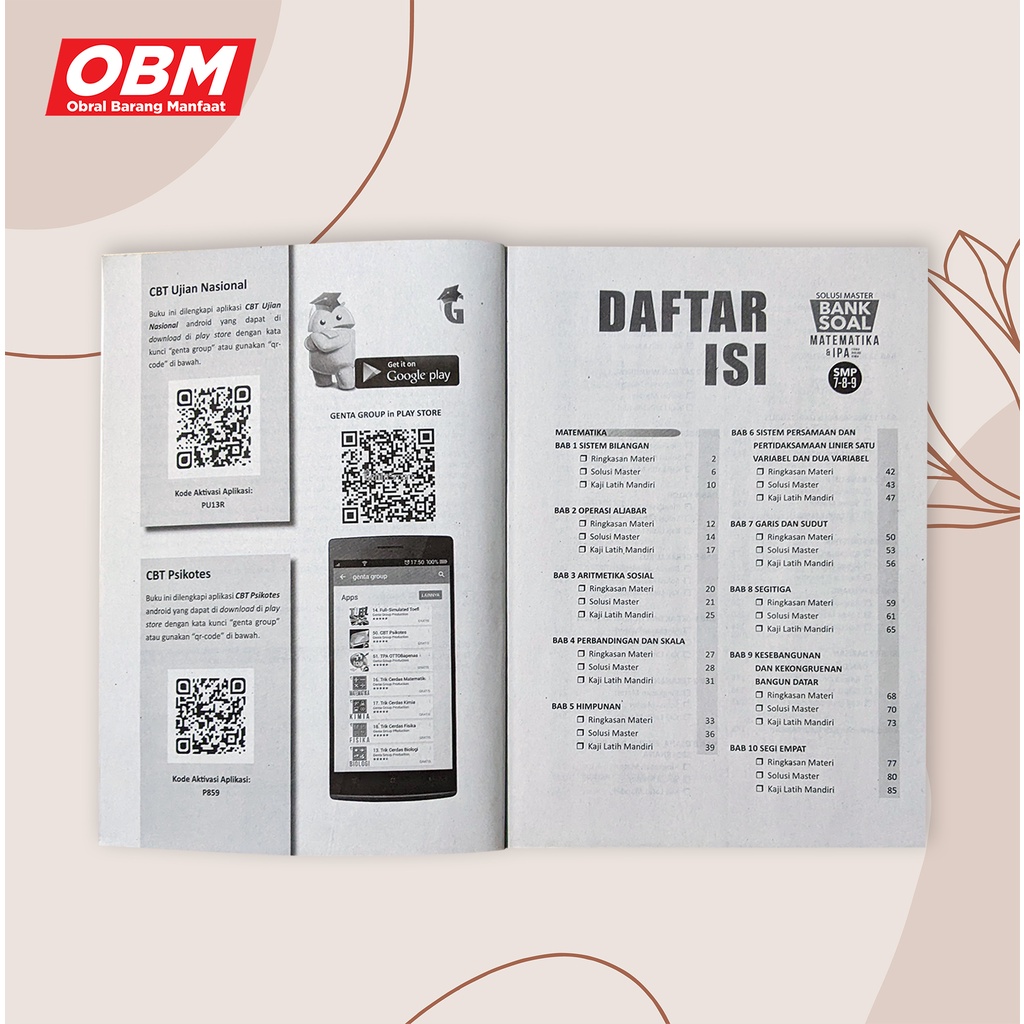 BUKU SOLUSI MASTER BANK SOAL MATEMATIKA &amp; IPA SMP 7-8-9 (KORAN)