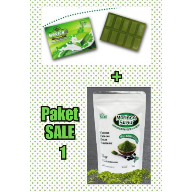 

Moringa Powder + Chocolate (tepung daun kelor halus + coklat kelor)