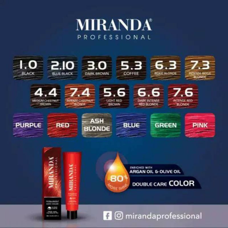 MIRANDA Professional Hair Color 100gr