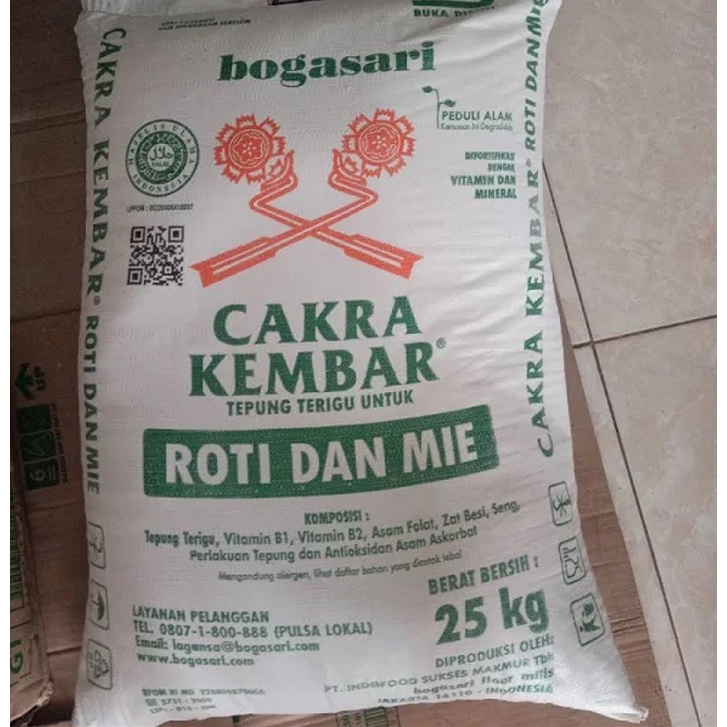 

Tepung Cakra Kembar 25 KG Bogasari - Grab ONLY