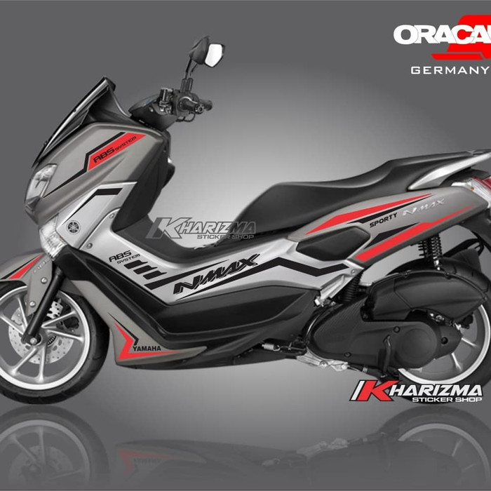 Cuting stiker Yamaha NMAX striping merah hitam striping nmax stripping nmax