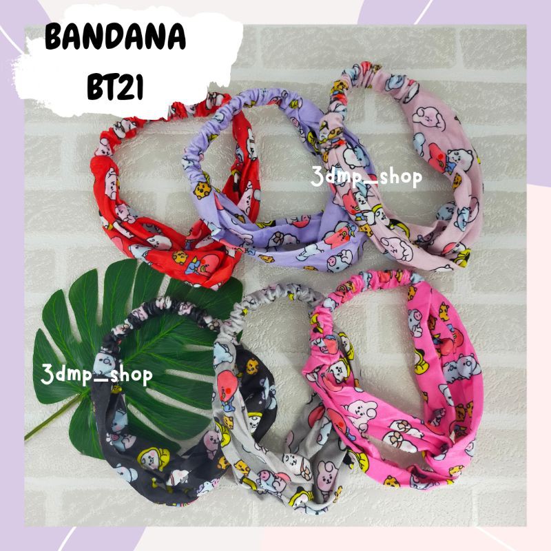 Bandana bando karet bt21 bts kpop anak dewasa