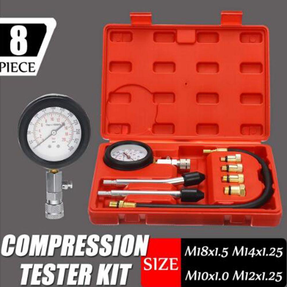 Preva Compression Tester Kit 14mmm Adapter Tahan Lama Alat Ukur Tekanan Tabung Mesin Gas Bensin Compression Leakage Tester