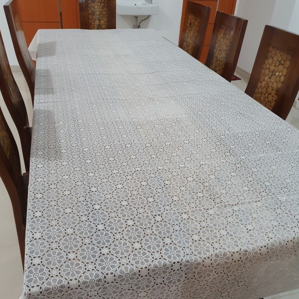 Kualitas terbaik|Taplak Meja Makan Plastik Putih Polos Meteran Panjang 3 4 5 Meter