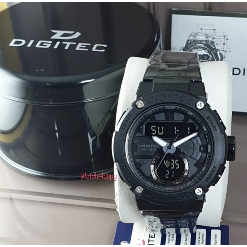 WatchHappy Digitec DA3111T Men Analog Digital Full Black Stainless Steel