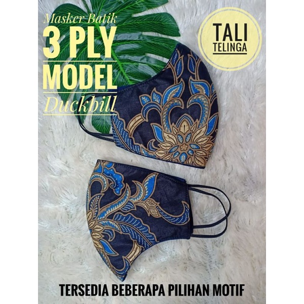 masker batik masker motif batik 3 ply