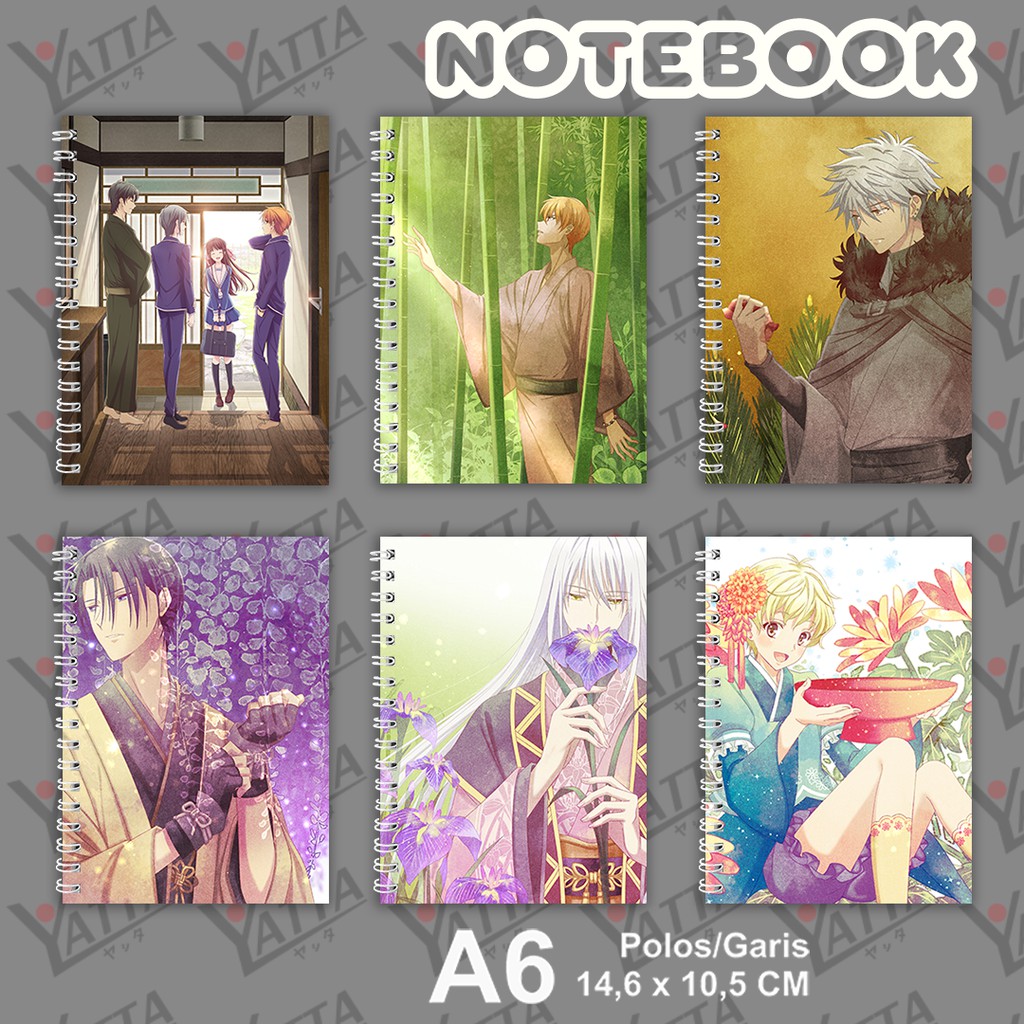 

Notebook Anime Fruits Basket Ukuran A6 14,6 x 10,5 cm Seri 1