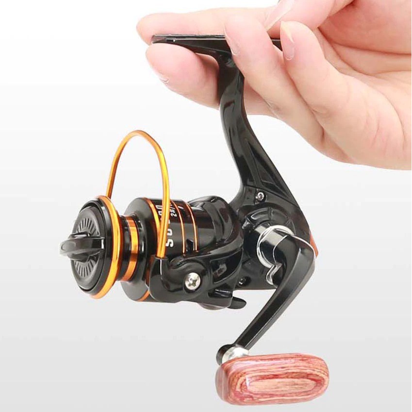GS8i diao de lai reel pancing spinning fishing reel kumparan pancing gear ratio 4.8:1 - su800 - black Or-i