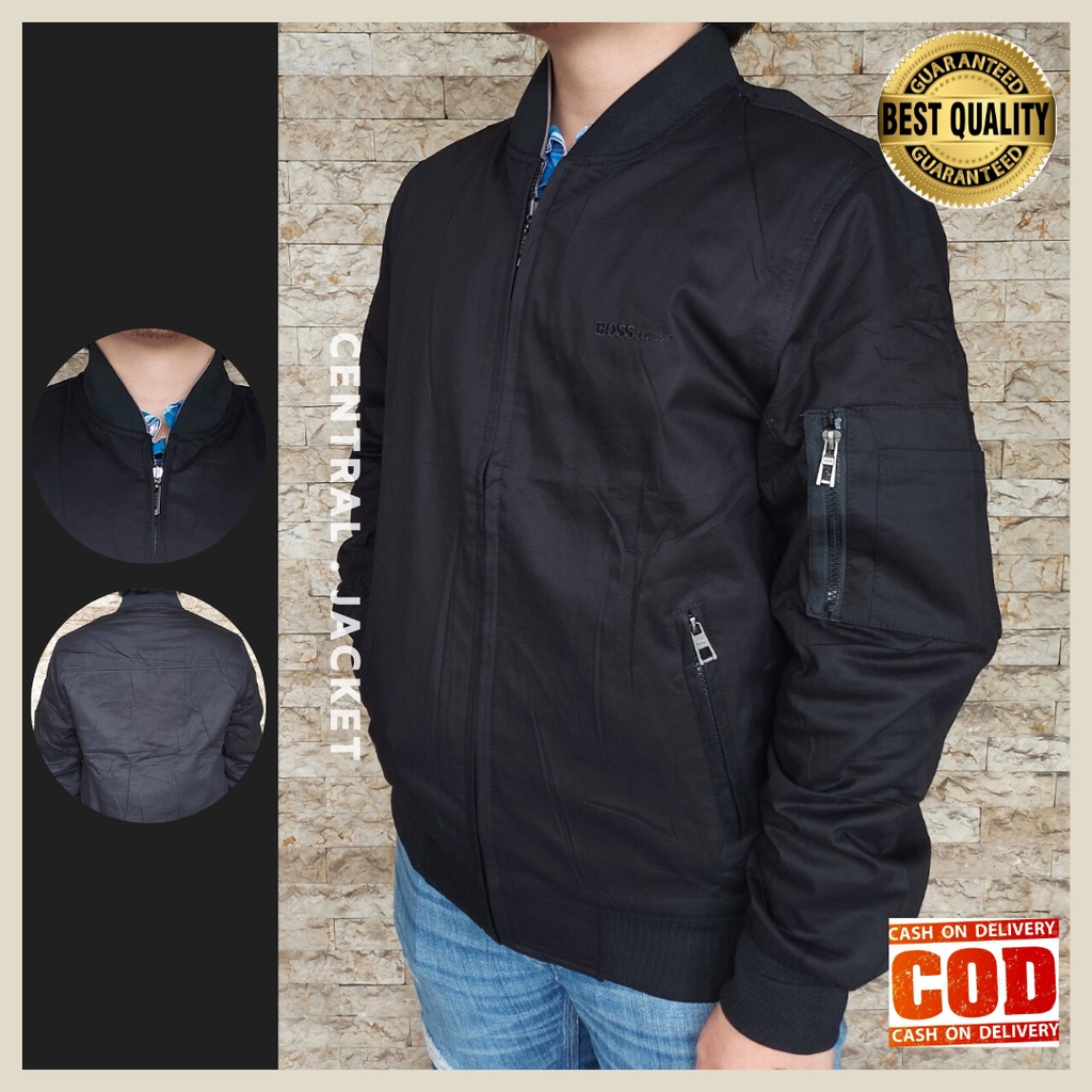 JAKET EBOSS CLASSIC BOLAK BALIK BOMBER - JAKET IMPORT BOMBER ORIGINAL 2in1