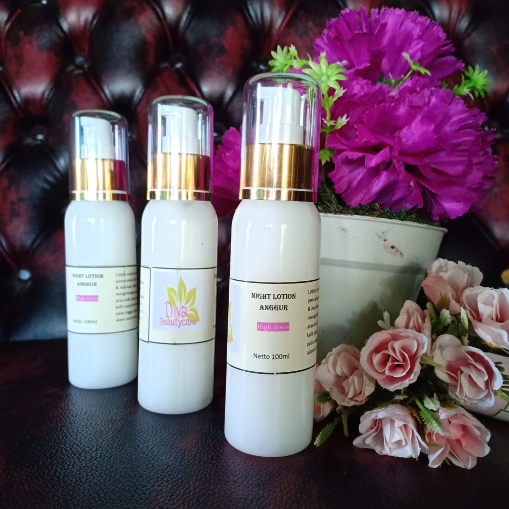 NIGHT LOTION ANGGUR HIGH DOSIS/LOTION PEMUTIH BADAN DOSIS TINGGI