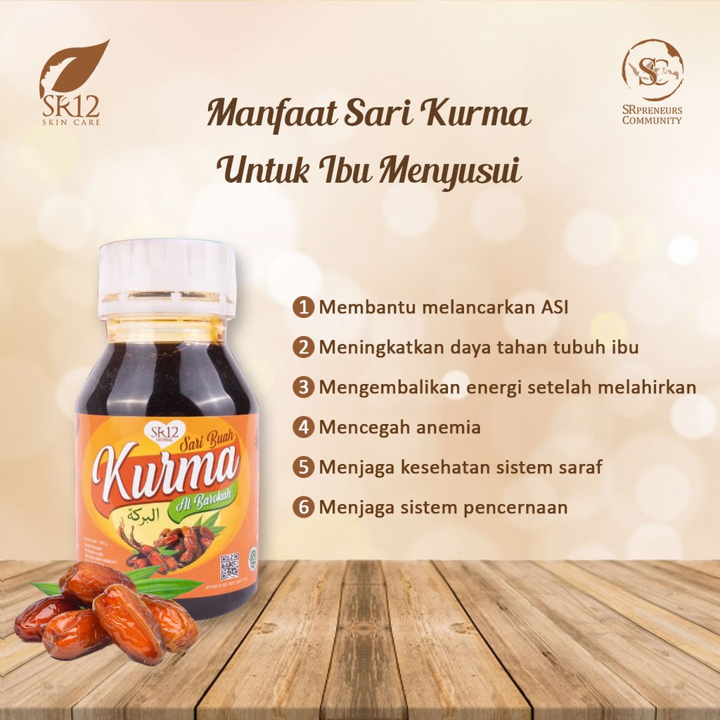 SR12 HERBAL SKINCARE SARI BUAH KURMA AL BAROKAH / SARI KURMA ASLI / MENINGKATKAN STAMINA TUBUH / MENCEGAH ANEMIA