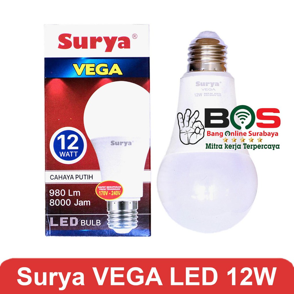 Bohlam Lampu LED Bulb Surya Vega 12W 12 Watt Surya Vega