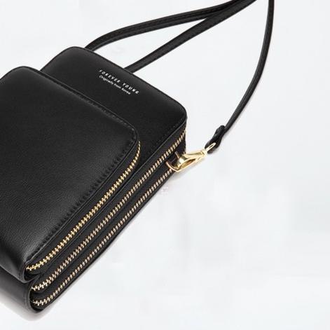 ☟ Tas Selempang Hp Wanita Resleting 3 ZEVANYA Mini Tempat Hp Forever Young Phone Bag Sling Bag ⅍