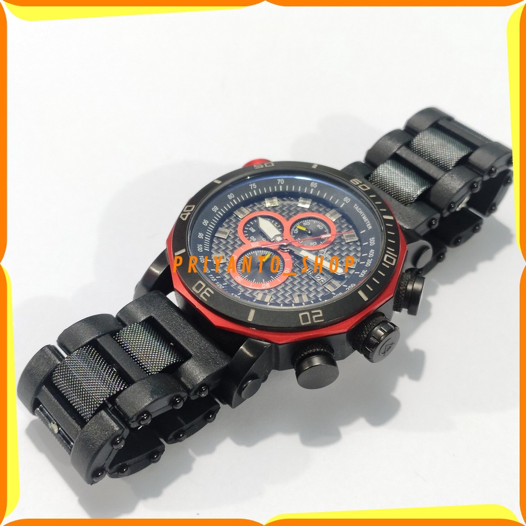 Tali karet Plastik JamT angan 24mm Rubber Strap Hitam model engsel Termurah