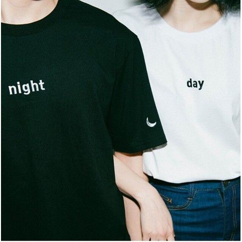  kaos  pasangan tulisan  NIGHT dan RATU gambar mahkota keren  