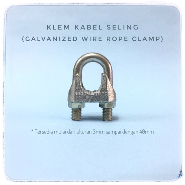 Jual Klem Kabel Seling Mm Steel Wire Clamp Sling Mm Shopee