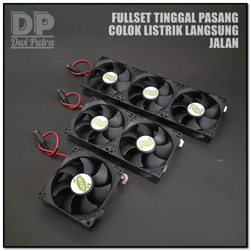 KIPAS AQUARIUM ( 9 CM ) BLACK FULLSET // HIGHSPEED RPM // AQUASCAPE FAN PENDINGIN PENURUN SUHU