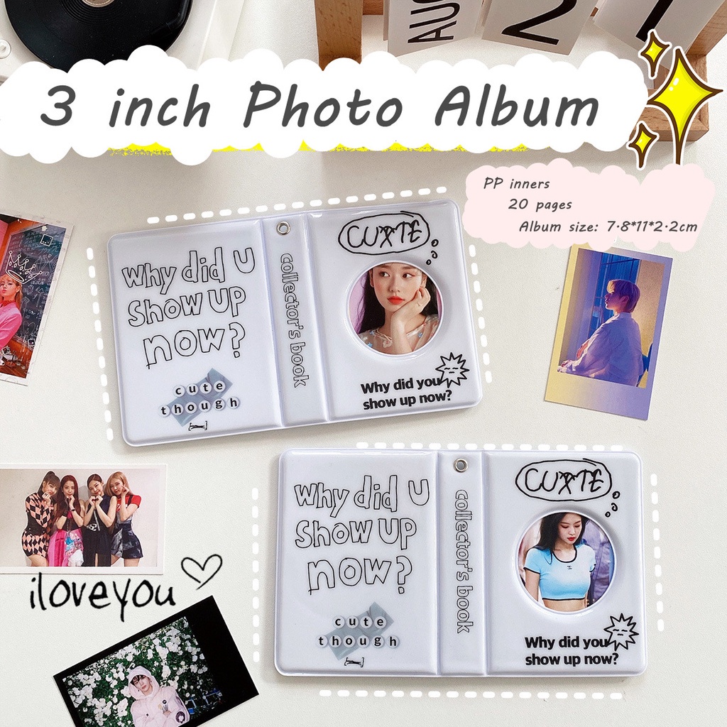 Album Foto Mini 3inch Korea Lovely Bear Photocard Holder Penyimpanan Kartu KPOP Collection Book