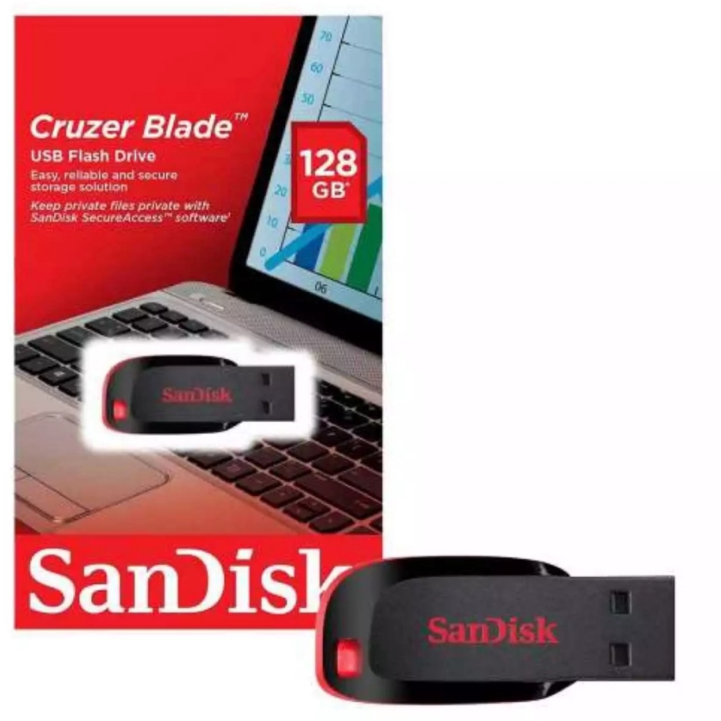 SanDisk Cruzer Blade USB 2.0 Flash Drive 128GB