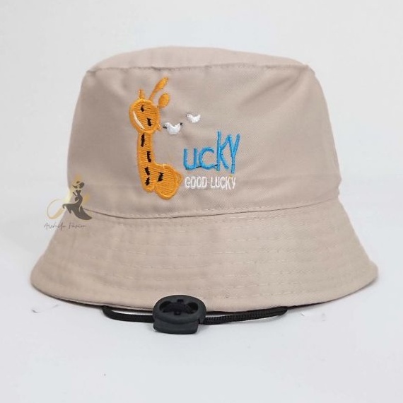 Topi Bucket Anak Bayi Laki laki Perempuan Good Lucky Giraffe Jerapah 1 2 3 4 5 6 7 8 9 Tahun Premium Hight quality