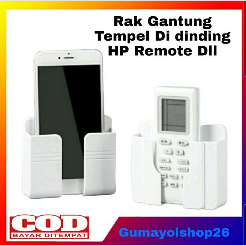 Rak Gantung Hp / Remote Tempel Dinding Holder Handphone Tempel Tembok Serbaguna