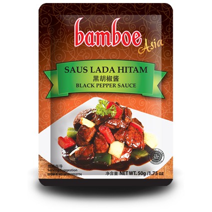 

Saus Lada Hitam Bumbu Instant Bamboe Asia