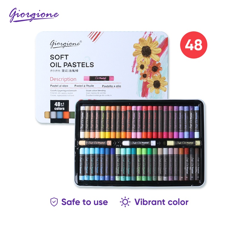 

Giorgione Krayon Pastel Nyak Crayon Oil Pastel 24/36/48 Warna