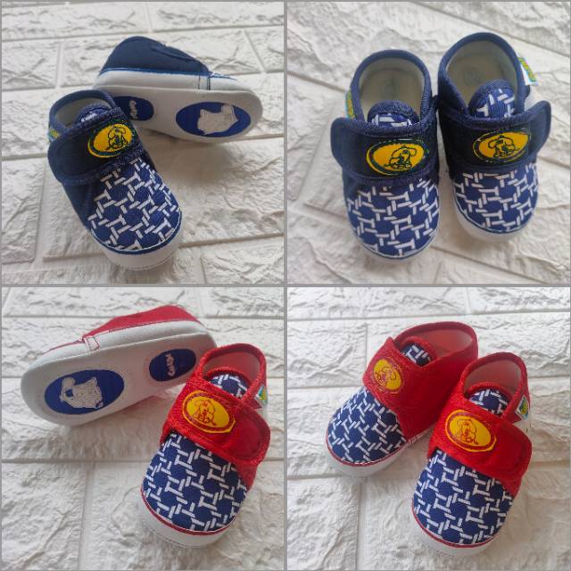 PILIH MOTIF Chedi Sepatu bayi laki laki bahan kain newborn