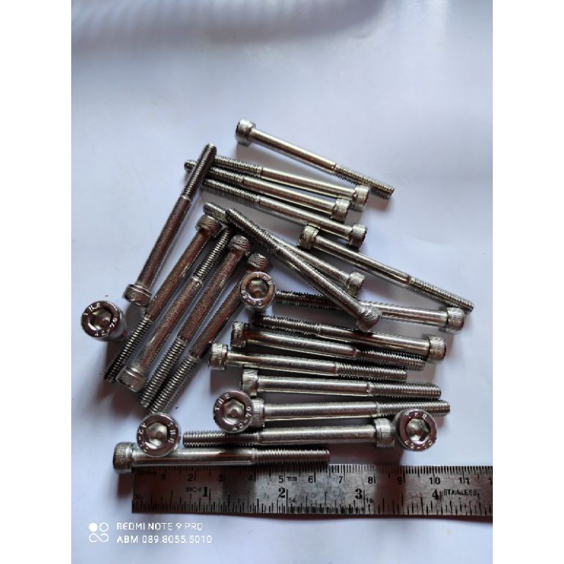 Baut L Stainles M10 x 65 atau Baut 14 Panjang 6.5cm