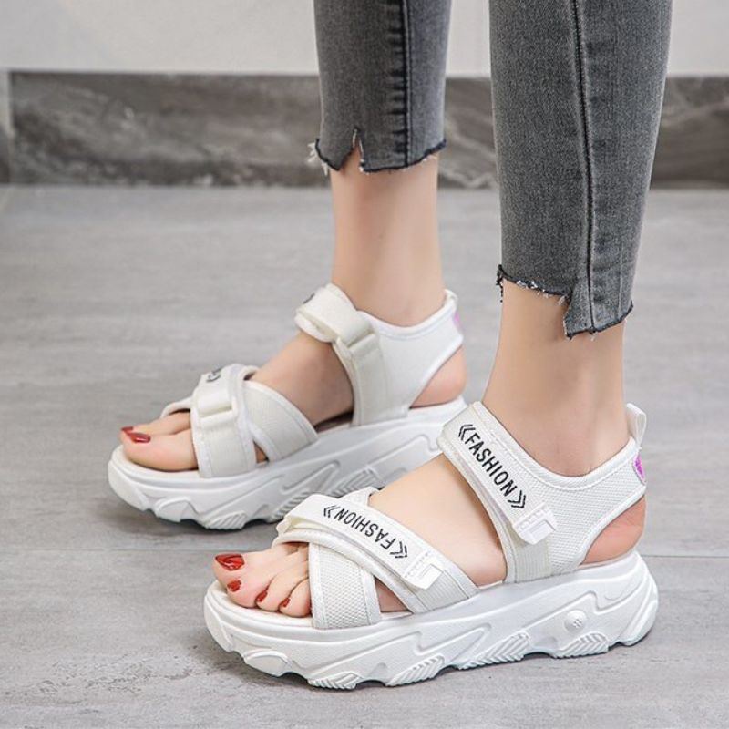 9011 Sandal Tali Gunung Wanita Import Sendal Wedges Cewek Murah