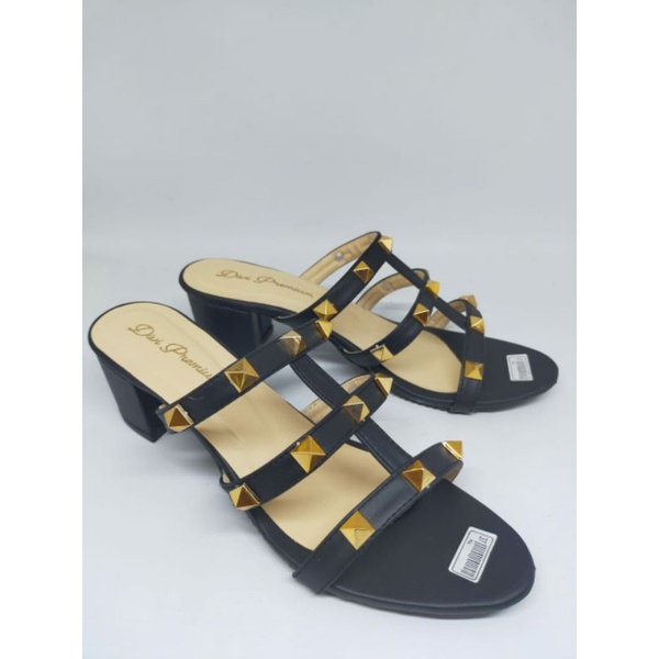 Sandal Valen Stoode Pd337 Hitam Variasi Piramid