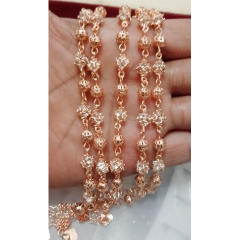 Damk02. Gelang tangan xuping wanita lapis emas dgn mata zircon ukuran 18-20 cm