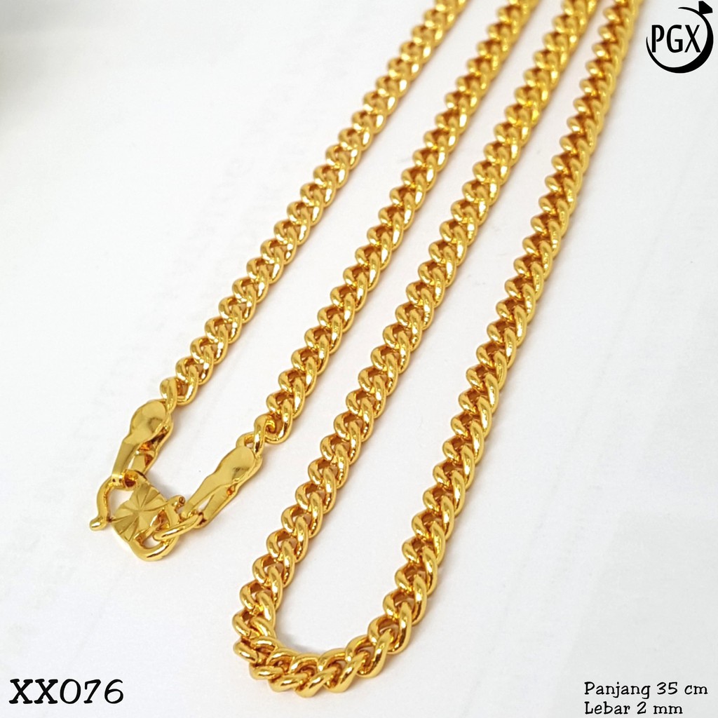 PGX Kalung Pria Wanita Xuping Perhiasan Lapis Emas Aksesoris Fashion Premium - XX076