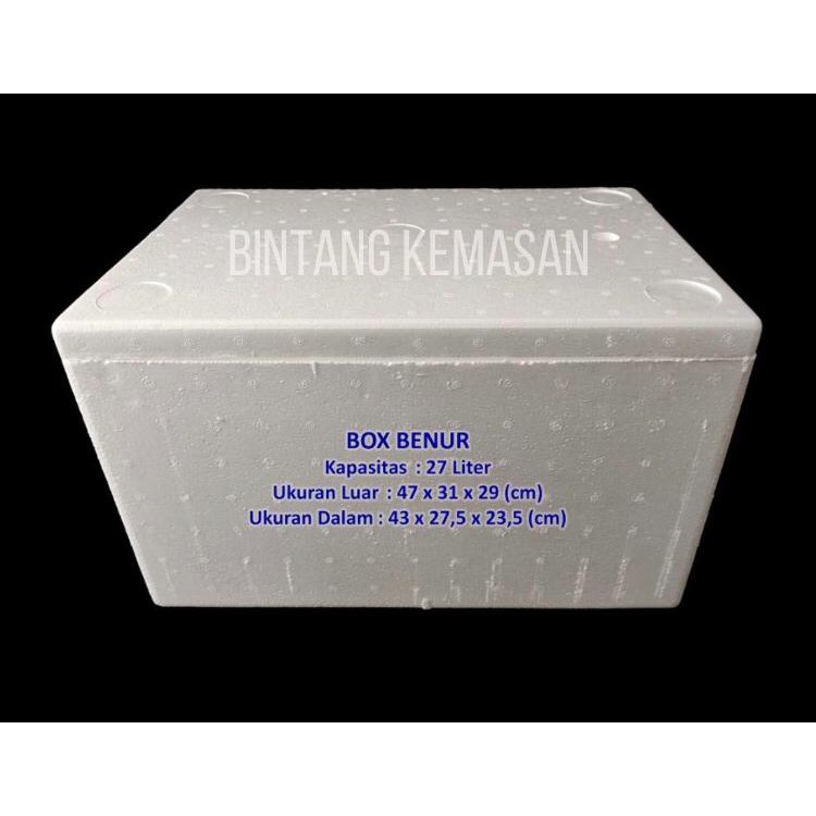 Box Styrofoam Benur 47 x 31 x 29cm