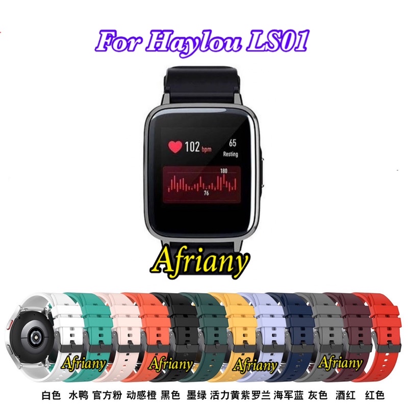Strap Smartwatch Haylou LS01/Haylou LS02 Rubber Tali Jam Tangan